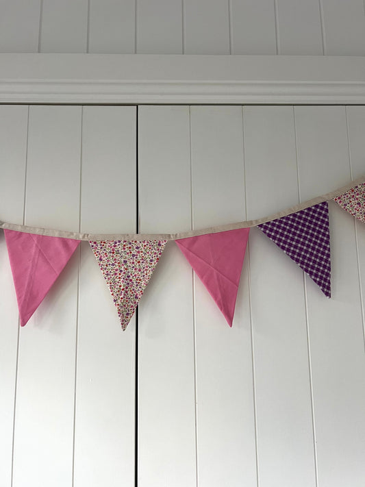 Pink & Purple Cotton Bunting