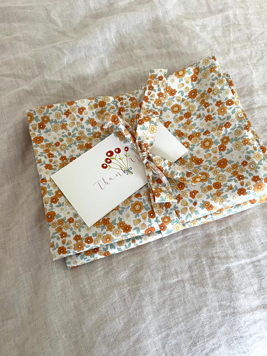 Floral Cotton Pillowcase Set - Reserved for Tammy