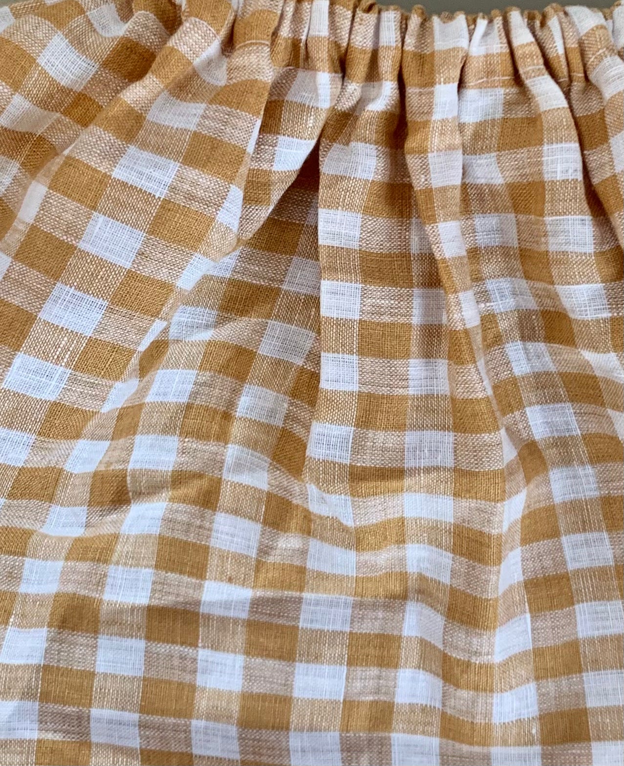 Linen Gingham Skirt