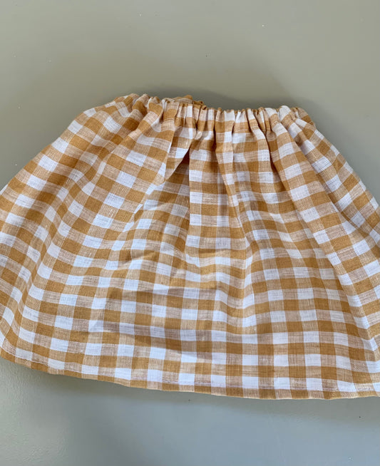 Linen Gingham Skirt