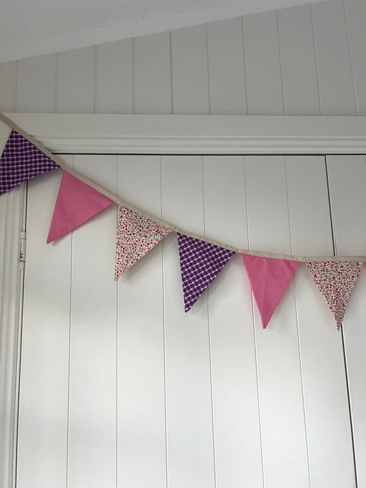 Pink & Purple Cotton Bunting