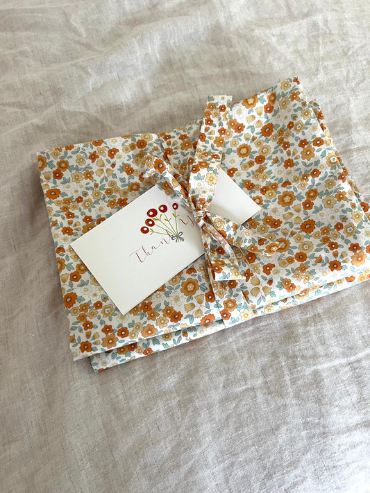 Floral Cotton Pillowcase Set - Reserved for Tammy