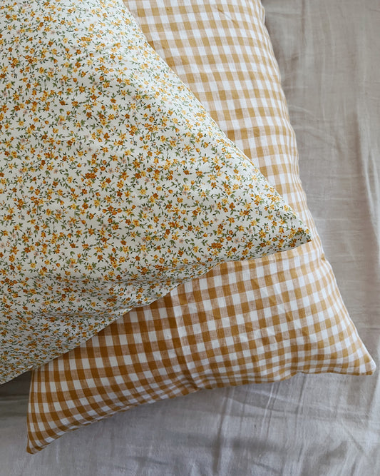 Standard Cotton and Linen Pillowcase Set