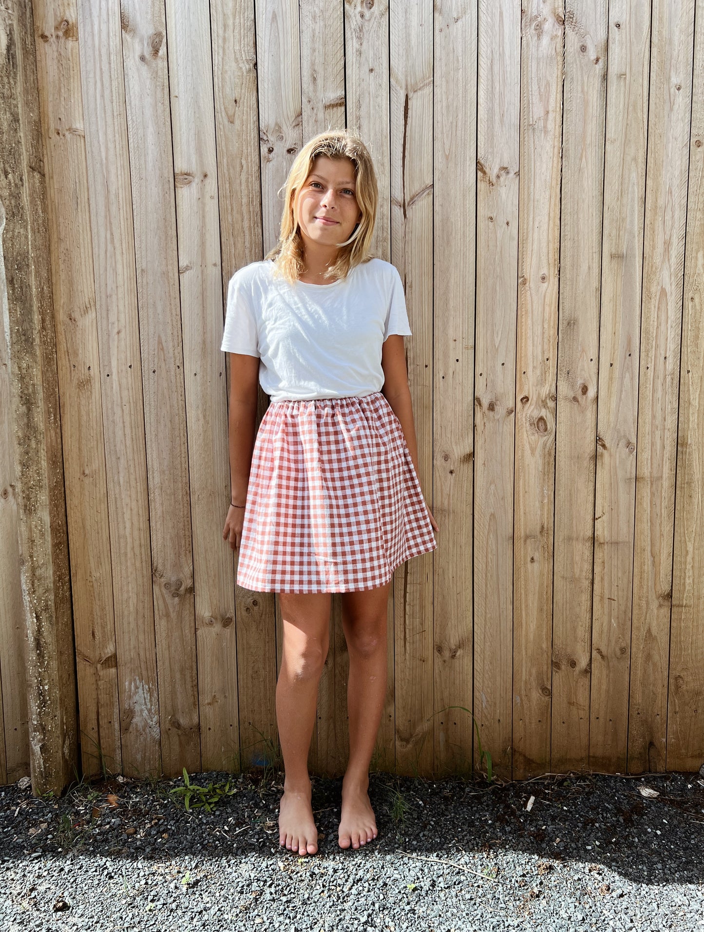 Cotton Gingham Skirt