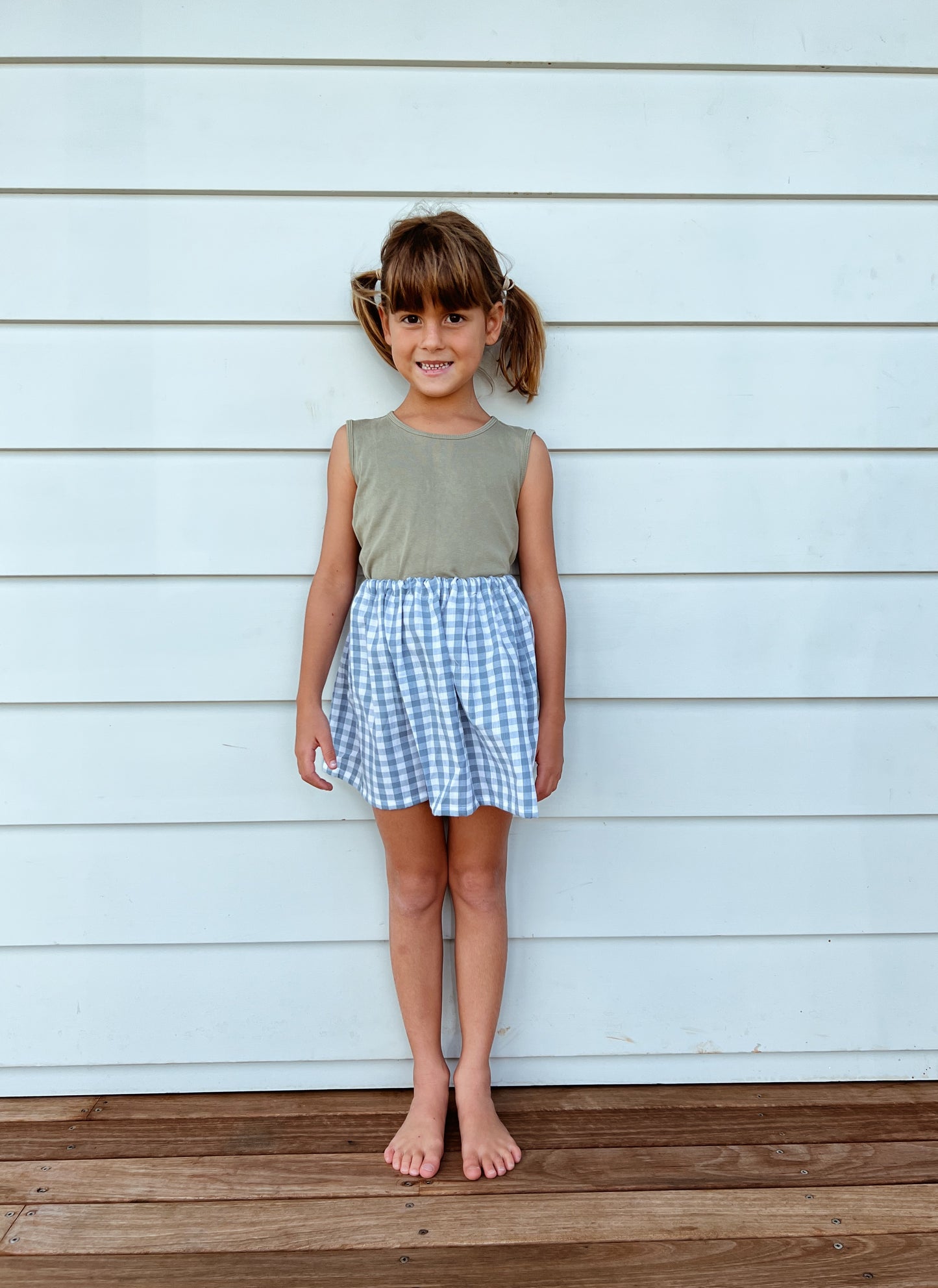 Cotton Gingham Skirt