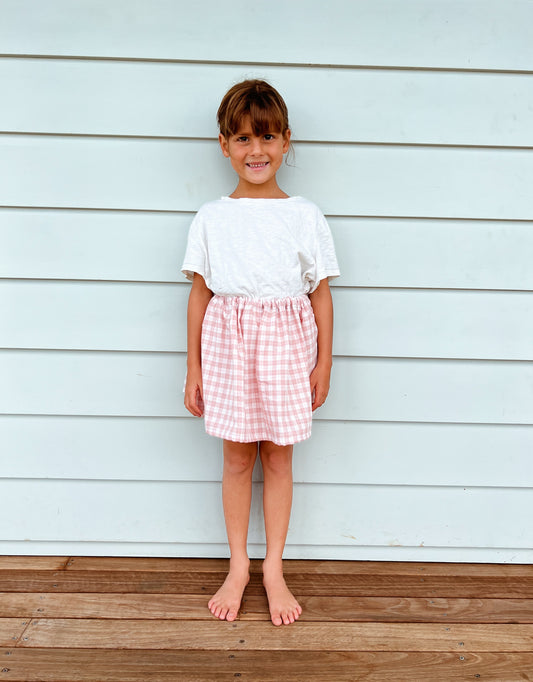 Cotton Gingham Skirt