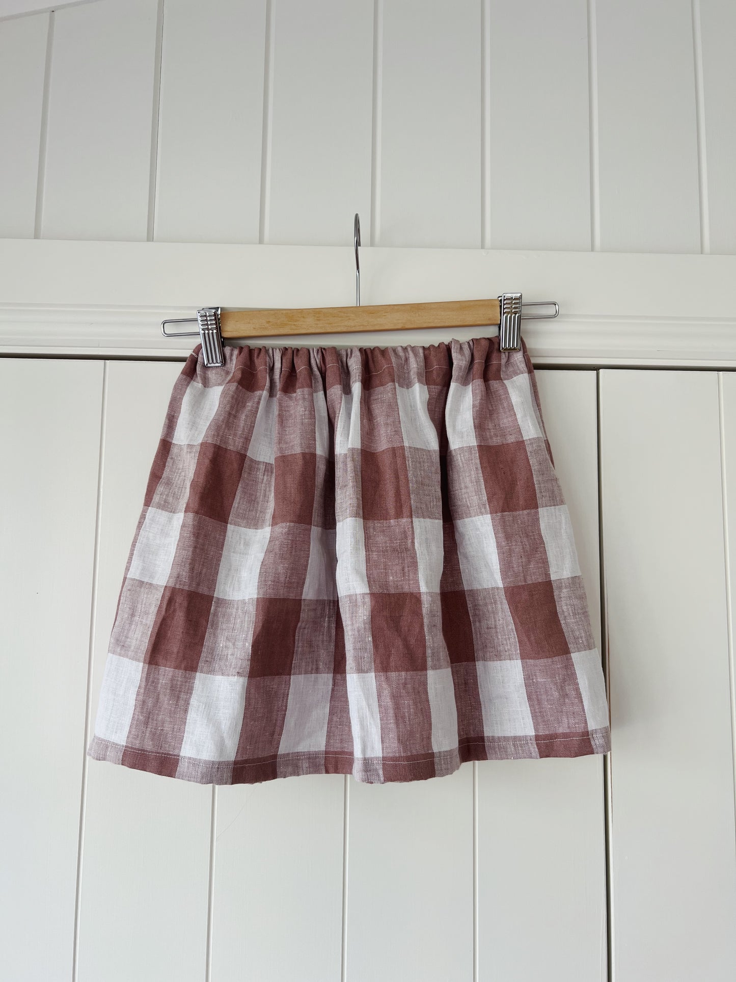 Cotton Checked Skirt