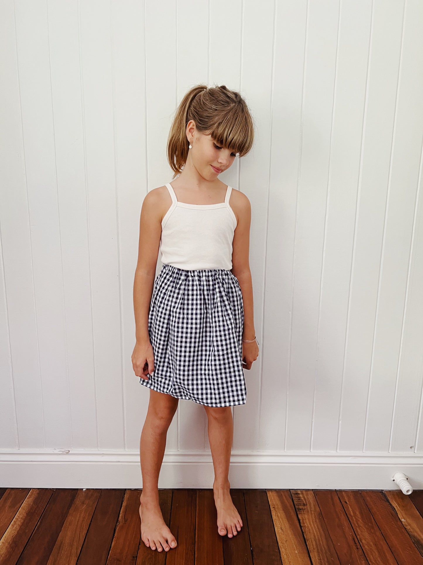 Cotton Gingham Skirt