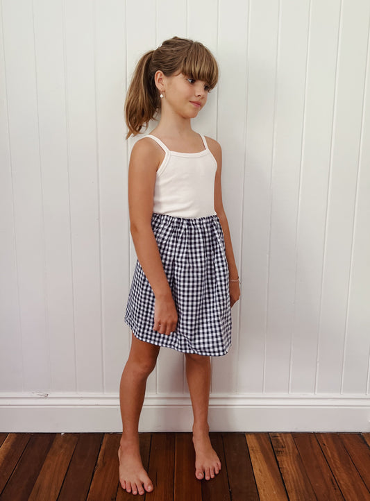 Cotton Gingham Skirt