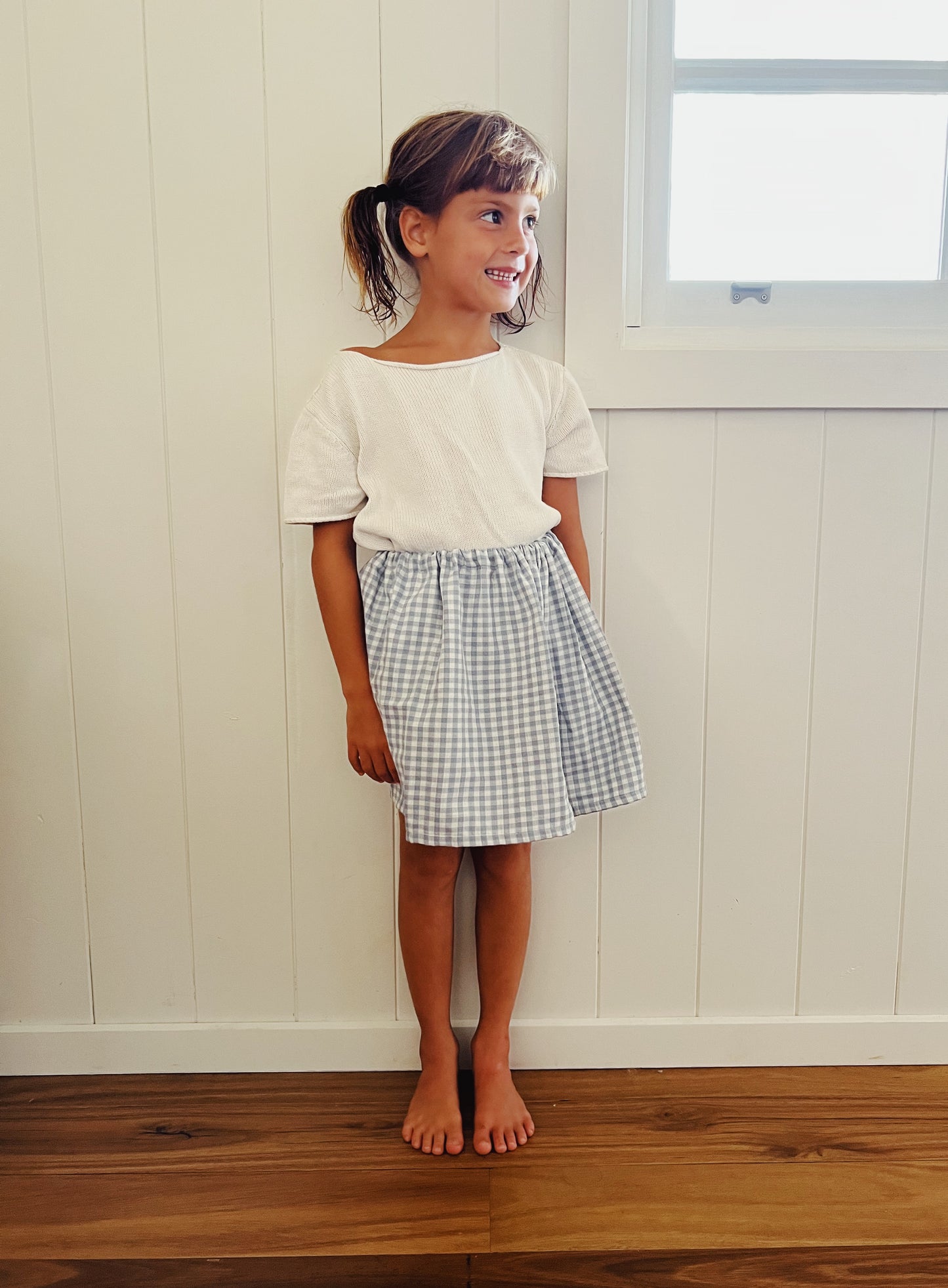 Cotton Gingham Skirt