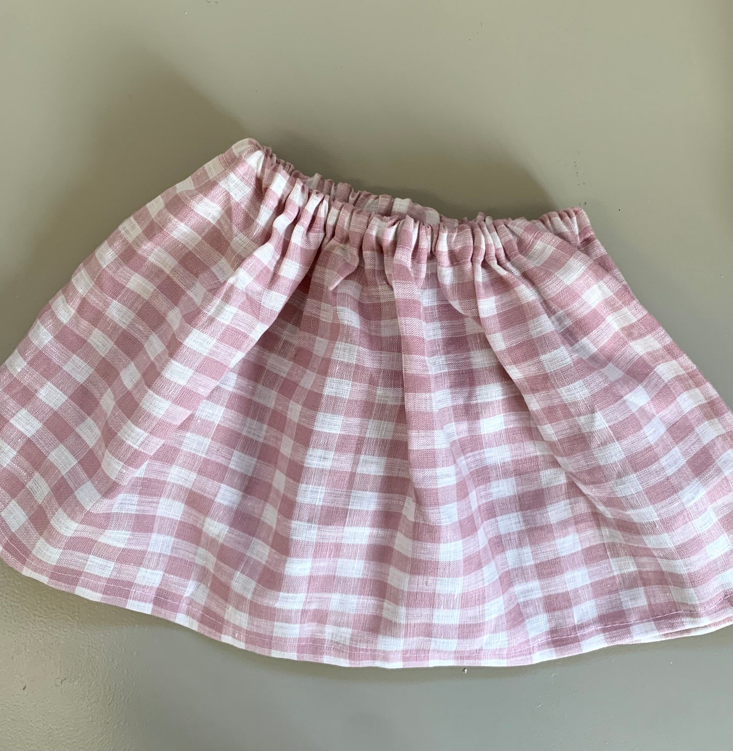 Linen Gingham Skirt