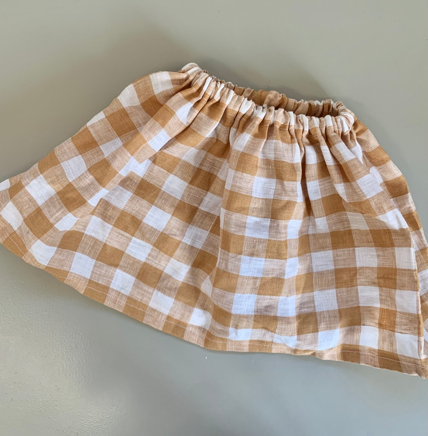 Linen Gingham Skirt