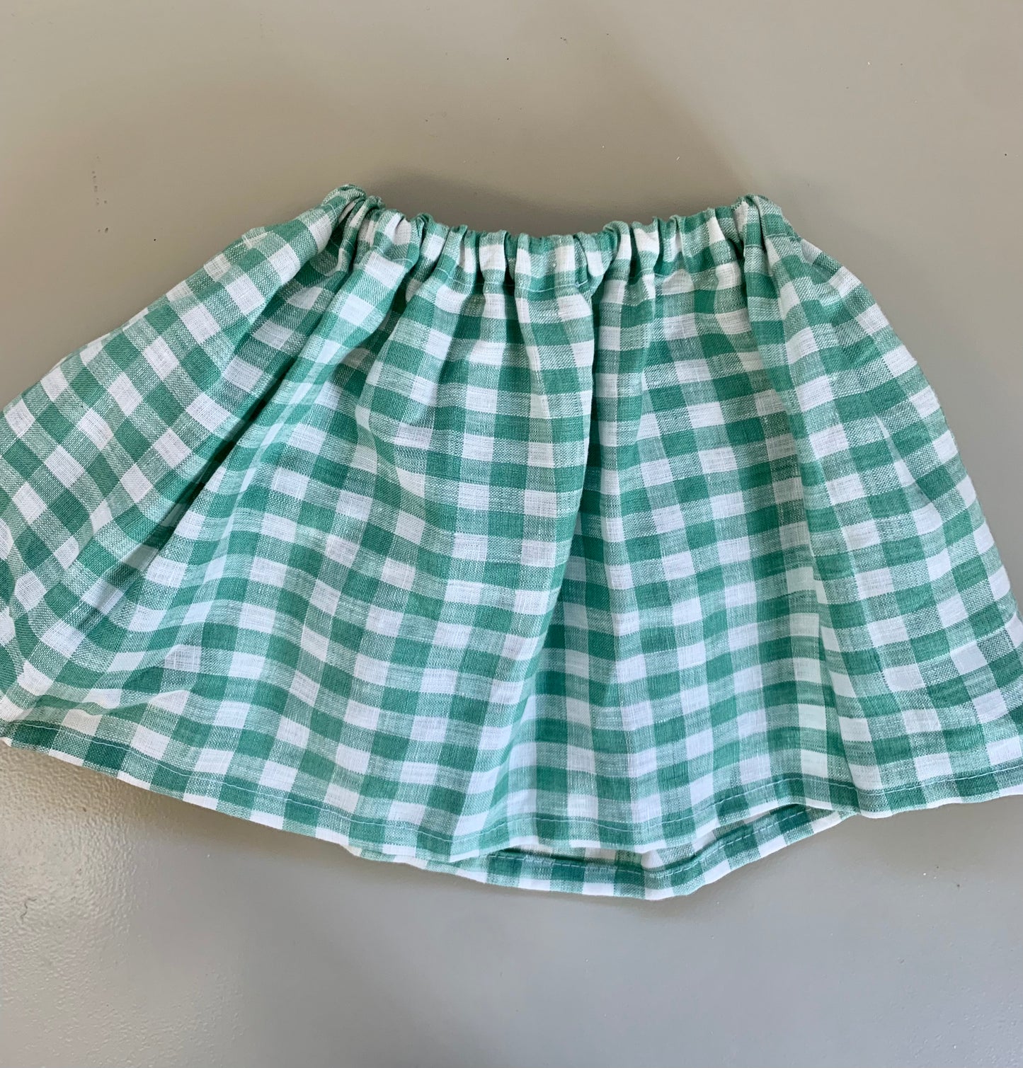 Linen Gingham Skirt