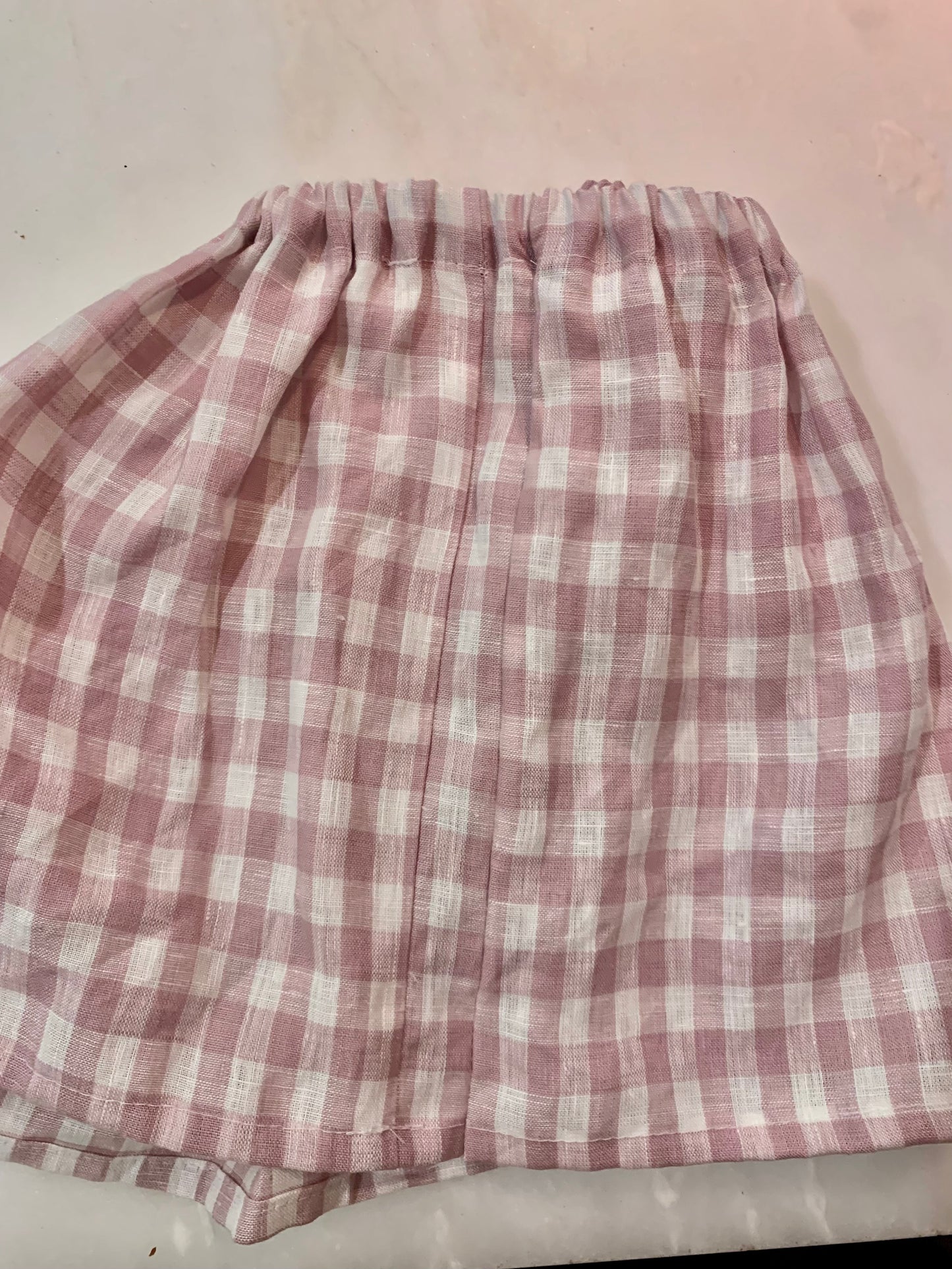 Linen Gingham Skirt