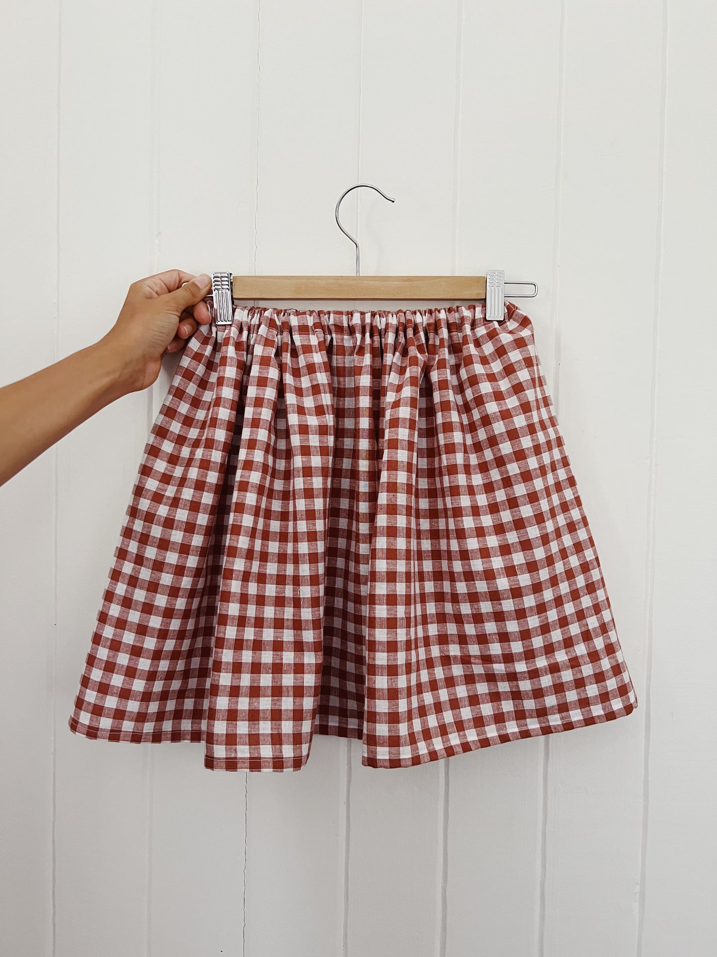 Cotton Gingham Skirt